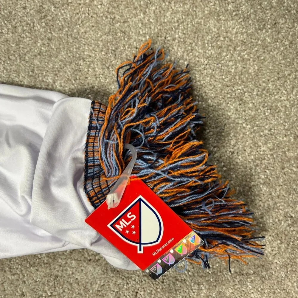 MLS Unisex Blue‎ White New York City Football Club MLS Soccer Fringe Scarf NWT